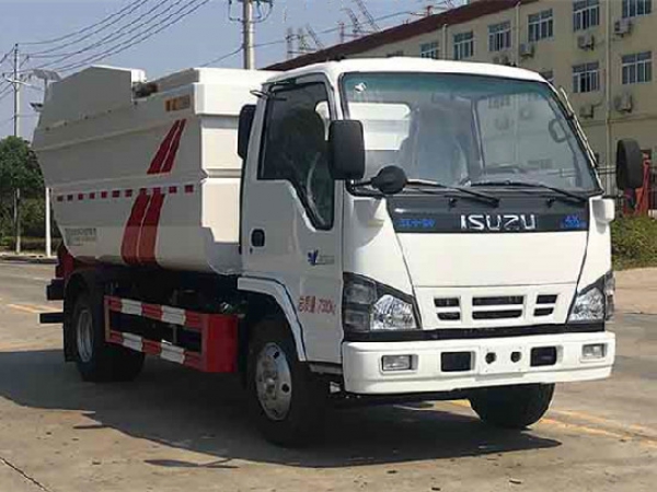 五十鈴100p國六無泄漏後高位掛桶壓縮垃圾車