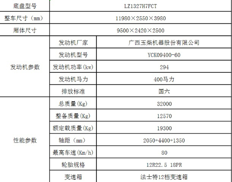 東風柳汽國六前四後八易燃氣體廂式運輸車